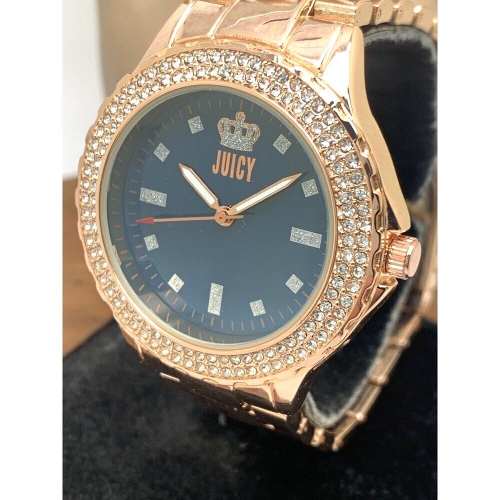 Juicy By Juicy Couture Women's Watch JC/5000 Quartz Blue Dial Rose Gold Steel - Picture 12 of 13
